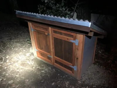 Water filter shed